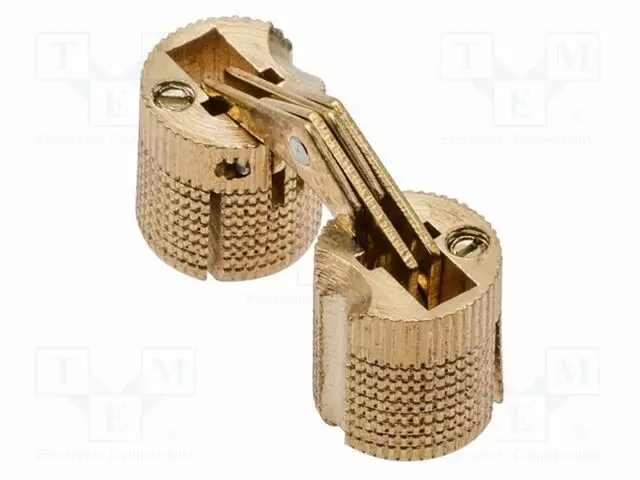 FURNITURE HINGE - L: 31MM - BRASS - CYLINDRICAL,RECESSED - Saranat - GTV-ZC-GTV-14-00 - 1