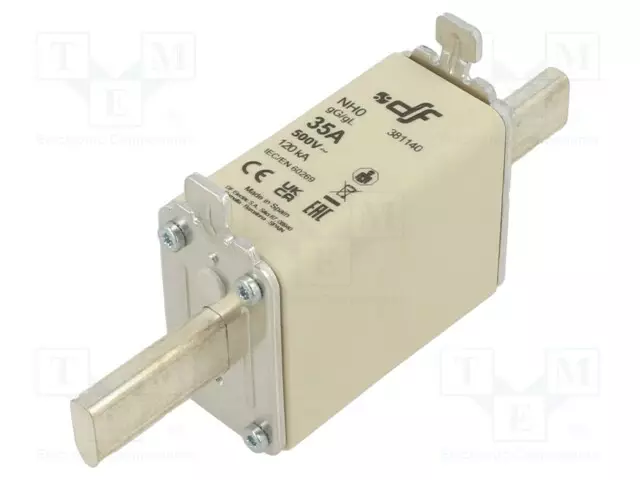 35A - 500VAC - 250VDC - GG - KERAAMINEN - NH0 - Sulakkeet NH - 381140 - 1