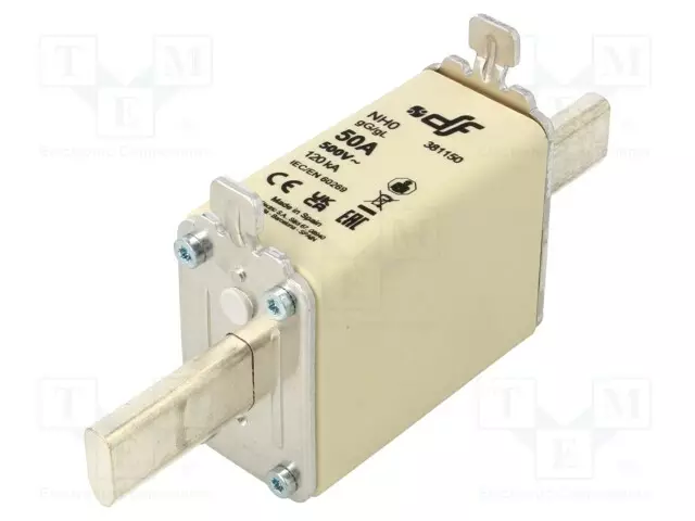 50A - 500VAC - 250VDC - GG - KERAAMINEN - NH0 - Sulakkeet NH - 381150 - 1