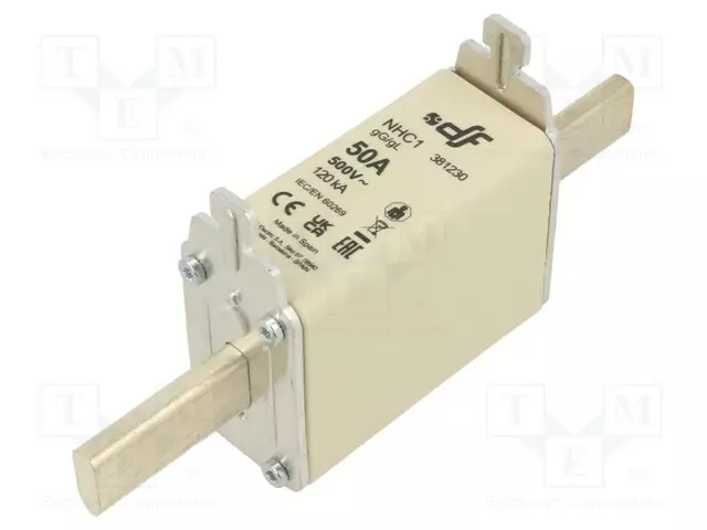 50A - 500VAC - 250VDC - GG - KERAAMINEN - NHC1 - Sulakkeet NH - 381230 - 1