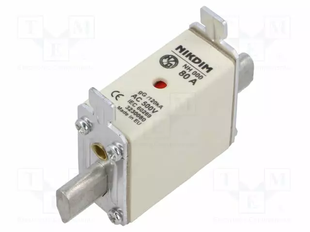 80A - 500VAC - GG - TEOLLISUUSSULAKE - NH000 - Sulakkeet NH - 3230080 - 1