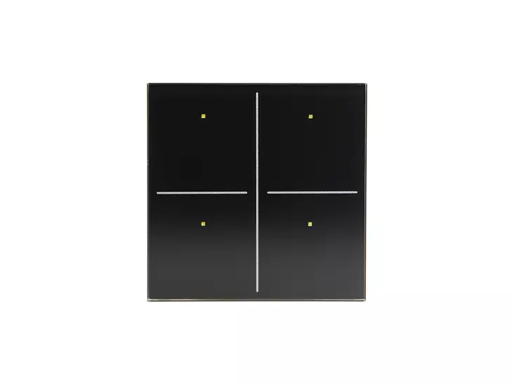 Glass Panel control module with 4 touch keys (Black Edition) - Taloautomaatio - VMBGP4-B-20 - 1