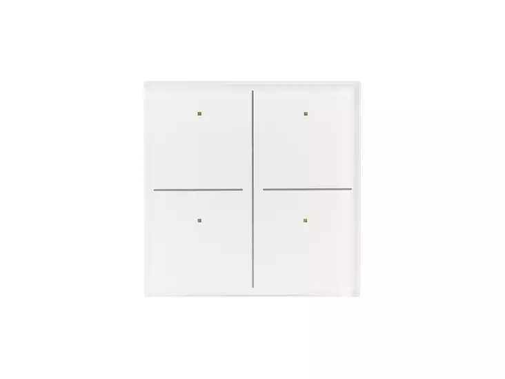 Glass Panel control module with 4 touch keys (White Edition) - Taloautomaatio - VMBGP4-W-20 - 1