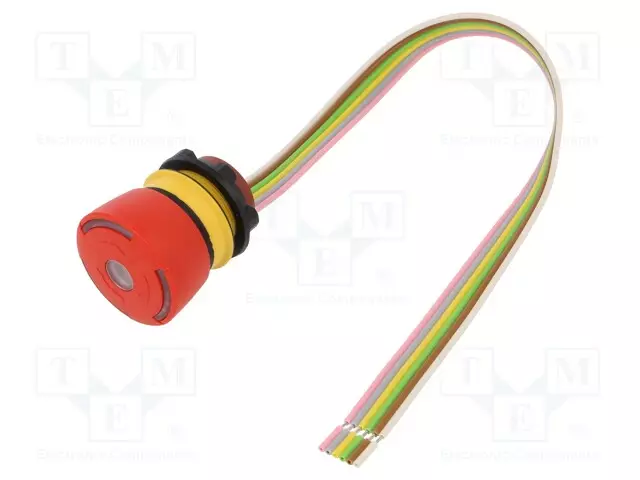 HÄTÄKYTKIN - 22MM - ASENNOT: 2 - NC X2 - PUNAINEN - LED - Taulukytkimet, standardi 22mm - 84-5041.2B40 - 1