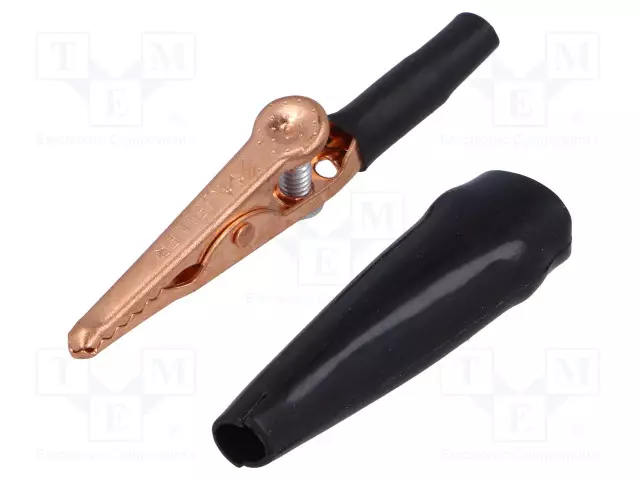 HAUENLEUKA - 10A - MUSTA - LEVITYSALUE: MAX.7,9MM - KOK.PIT: 58MM - Krokotiili klipsit - BU-63C-0 - 1