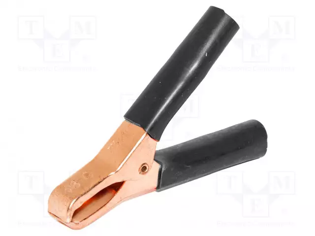 HAUENLEUKA - 75A - LEVITYSALUE: MAX.29MM - KOK.PIT: 74MM - MUSTA - Krokotiili klipsit - BU-46C-0 - 1