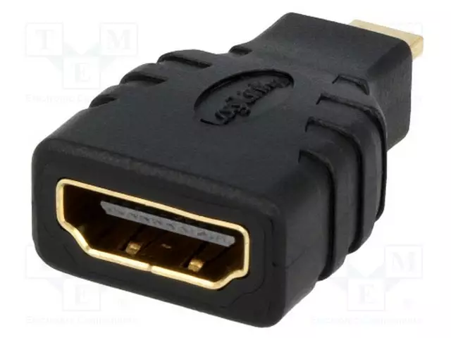HDMI ADAPTERI -PISTORASIA,MICRO HDMI PISTOKE - MUSTA - HDMI, DVI, DisplayPort johdot - AH0010 - 1