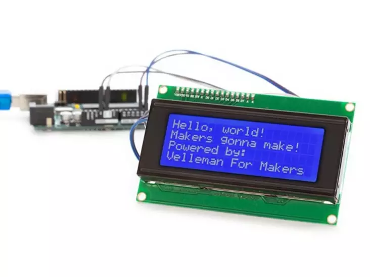I²C 20x4 ALFANUMEERINEN LCD NÄYTTÖ - Arduino moduulit - WPI450 - 1