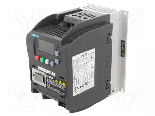 AUTOMATION MODULE: INVERTER - 0.37KW - 3X400VAC - 3X380÷480VAC - IN: 6 - Kolmivaiheiset vaihtosuuntaajat - 6SL3210-5BE13-7CV0 - 1