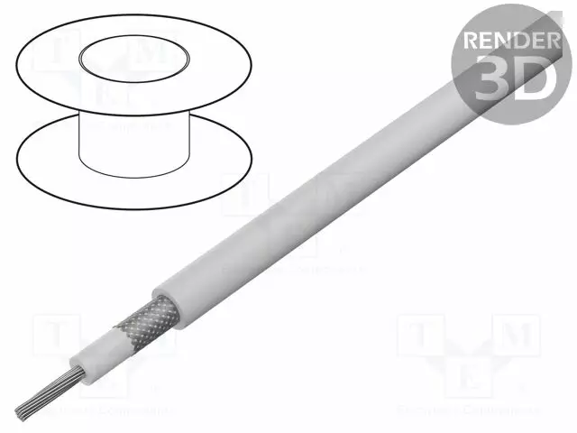 JOHTO - 1X20AWG - CU - PTFE - VALKOINEN - -65÷200°C - 600V - CPR: ECA - Lämmönkestävät kaapelit - 83306E.009100 - 1