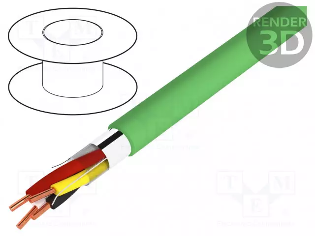 JOHTO - 2X2X0,8MM - EIB/KNX,TIEDONSIIRTO - RAUTACU - LSZH - Rakennusautomaation tiedonsiirtokaapelit - BITNER-EB0080 - 1