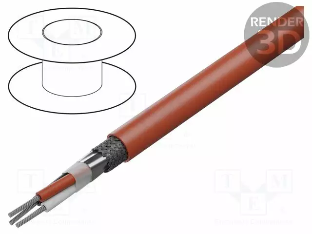 JOHTO - 3X18AWG - CU - FEP - PUNAINEN - -70÷200°C - 300V - CPR: ECA - Lämmönkestävät kaapelit - 83653.002500 - 1