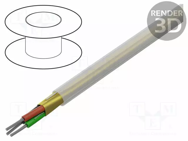 JOHTO - 3X20AWG - CU - ETFE - LÄPINÄKYVÄ - -30÷150°C - 350V - 1000FT - Lämmönkestävät kaapelit - 85240.3681000 - 1