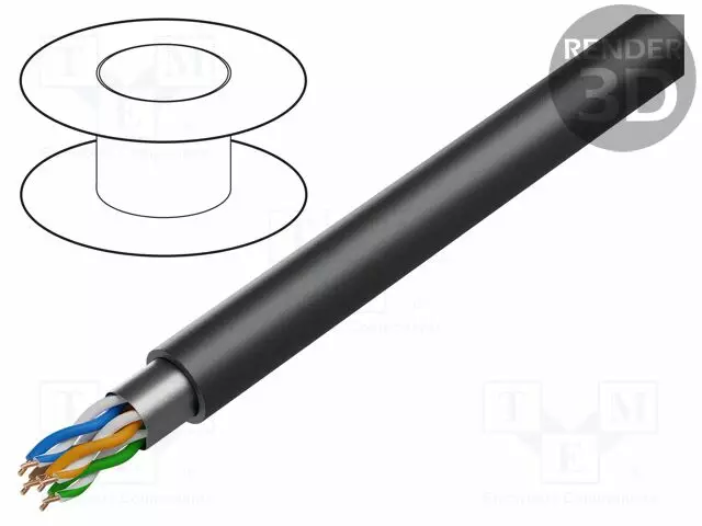 JOHTO - F/UTP - 4X2X22AWG - TEOLLISUUS-ETHERNET,ULKOKÄYTTÖÖN - 5E - Teollisuuden Ethernet-kaapelit - 127903A.0101000 - 1