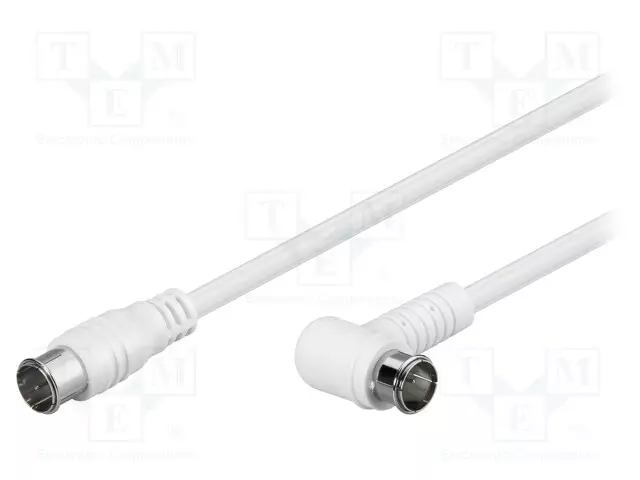 KAAPELI - 2,5M - QUICK-F-PISTOKE,F KULMALIITIN "QUICK" - VALKOINEN - Antennijohdot - BQFWG-0250 - 1