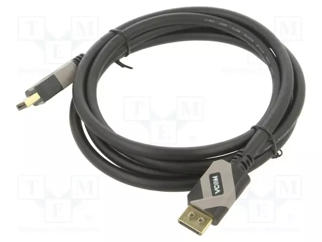 KAAPELI - DISPLAYPORT-PISTOKE,MOLEMMIN PUOLIN - PVC - 2M - MUSTA - HDMI, DVI, DisplayPort johdot - CG622-G-2.0 - 1