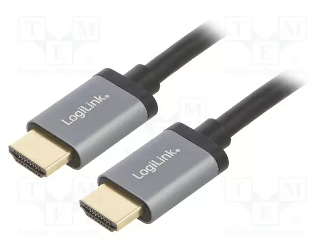 KAAPELI - HDMI-PISTOKE,MOLEMMIN PUOLIN - HDMI 2.0 - 1M - MUSTA - HDMI, DVI, DisplayPort johdot - CHA0100 - 1