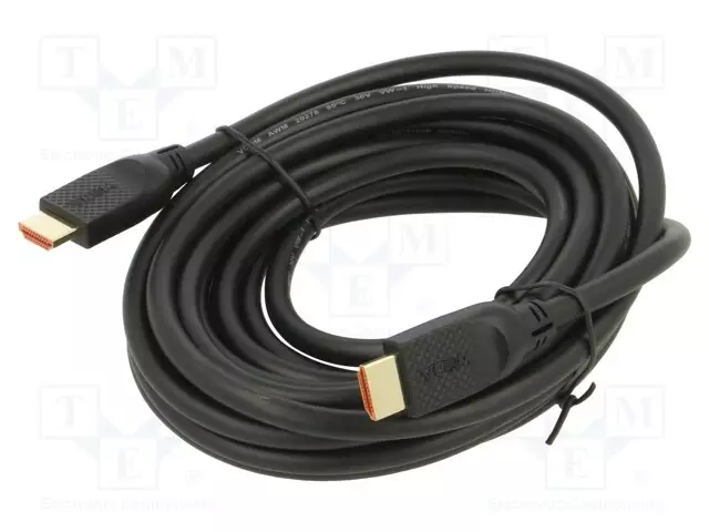 KAAPELI - HDMI-PISTOKE,MOLEMMIN PUOLIN - PVC - HDMI 2.0 - 5M - MUSTA - HDMI, DVI, DisplayPort johdot - CG517-5.0 - 1
