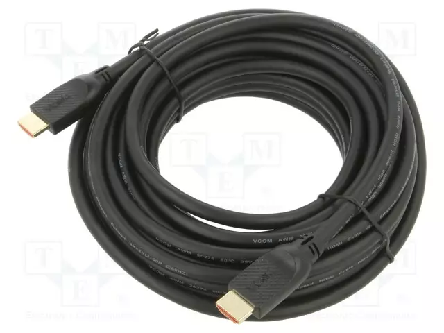 KAAPELI - HDMI-PISTOKE,MOLEMMIN PUOLIN - PVC - HDMI 2.0 MUSTA - HDMI, DVI, DisplayPort johdot - CG517-10.0 - 1