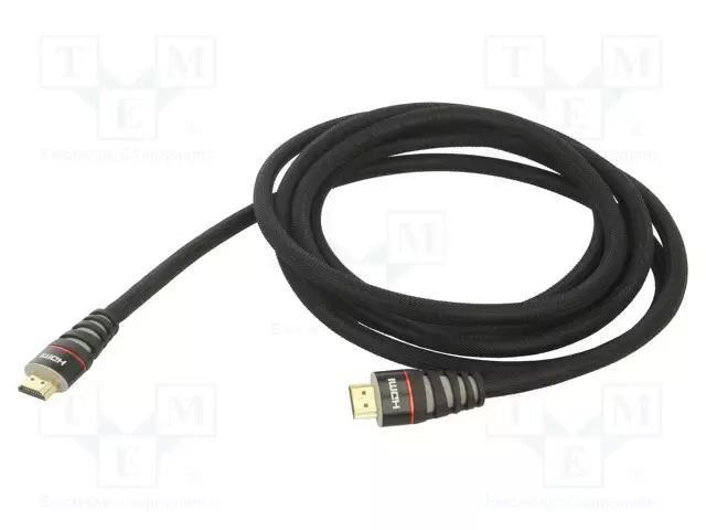 KAAPELI - HDMI-PISTOKE,MOLEMMIN PUOLIN - PVC - TEKSTIILI - HDMI 1.4 - HDMI, DVI, DisplayPort johdot - CG526-B-3.0 - 1