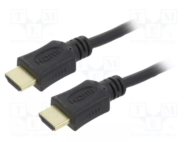 KAAPELI - HDMI-PISTOKE,MOLEMMIN PUOLIN - PVC - 3M - MUSTA - 30AWG - HDMI, DVI, DisplayPort johdot - CC-HDMI4L-10 - 1