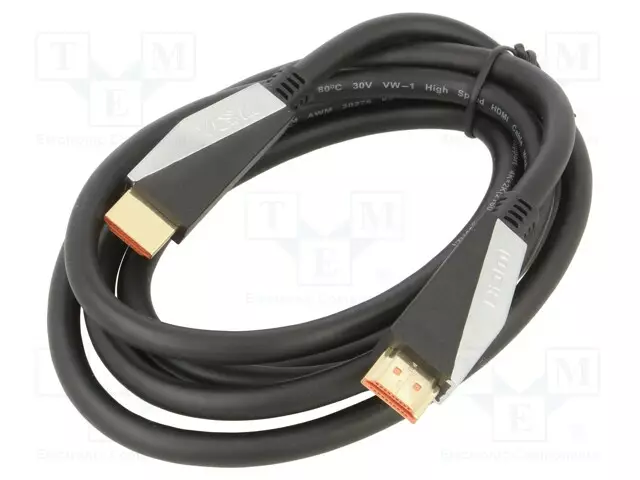 KAAPELI - HDMI-PISTOKE,MOLEMMIN PUOLIN - PVC - HDMI 2.0 - 3M - MUSTA - HDMI, DVI, DisplayPort johdot - CG577-3.0 - 1