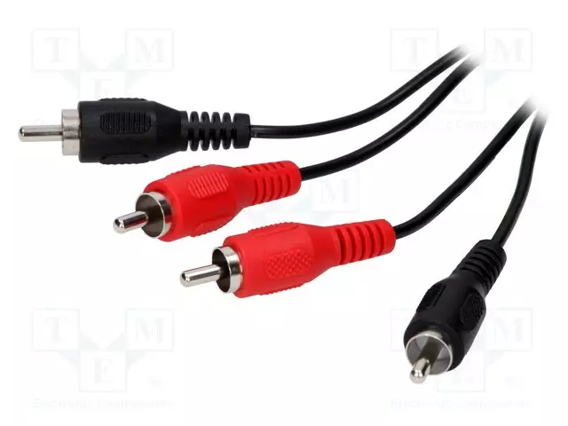 KAAPELI - RCA-PISTOKE X2,MOLEMMIN PUOLIN - 5M - MUSTA - Muut audio-videokaapelit - BQC-2RP2RP-0500 - 1