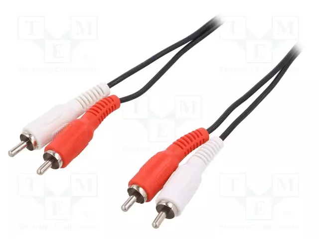 KAAPELI - RCA-PISTOKE X2,MOLEMMIN PUOLIN - 5M - MUSTA - Muut audio-videokaapelit - CA1040 - 1