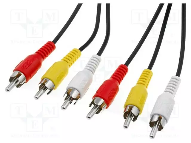 KAAPELI - RCA-PISTOKE X3,MOLEMMIN PUOLIN - Muut audio-videokaapelit - CABLE-52110 - 1