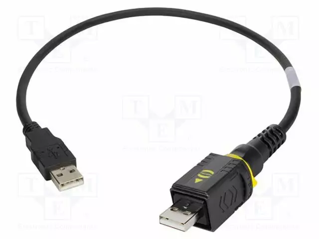 KAAPELI - HARTING PUSHPULL (V4) - USB 2.0 - 0,5M - MUSTA - IP65,IP67 - USB kaapelit ja adapterit - 09454451910 - 1