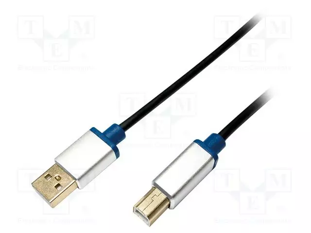 KAAPELI - USB 2.0 - USB A PISTOKE,USB B PISTOKE - 2M - MUSTA - USB kaapelit ja adapterit - BUAB220 - 1