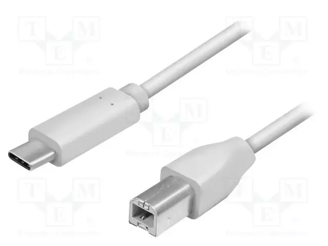 KAAPELI - USB 2.0 - USB B PISTOKE,USB C PISTOKE - 1M - HARMAA - USB kaapelit ja adapterit - CU0160 - 1
