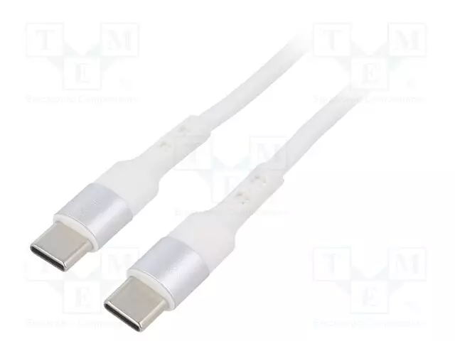 KAAPELI - USB 2.0 - USB C PISTOKE,MOLEMMIN PUOLIN - NIKKELÖITY - 1M - USB kaapelit ja adapterit - AK-USB-40 - 1