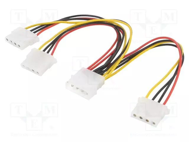 KAAPELI: SYÖTTÖKAAPELI - MOLEX-UROS-MOLEX NAARAS X3 - 0,15M - Tietokonetarvikkeet - muut - AK-CA-40 - 1