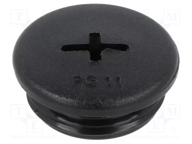 KANNE - PG11 - POLYAMIDI - MUSTA - KIERRE: PG - 6MM - 10KPL - Läpivientikappaleiden tulpat - HPP11-BK080 - 1