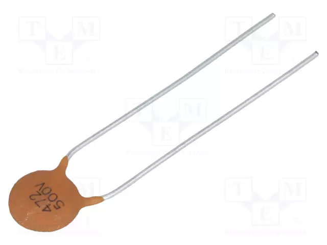 KERAAMINEN KONDENSAATTORI - 4,7NF - 500V - Y5V - -20÷80% - THT - 8MM - Keraamiset kondensaattorit - CC-472500 - 1