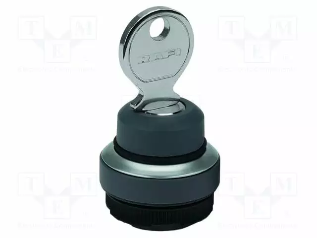 KIERTOKYTKIN AVAIMELLA VARUSTETUT - 22,3MM - MUSTA - EI OLE - Taulukytkimet, standardi 22mm - 1.30.275.22106-0 - 1