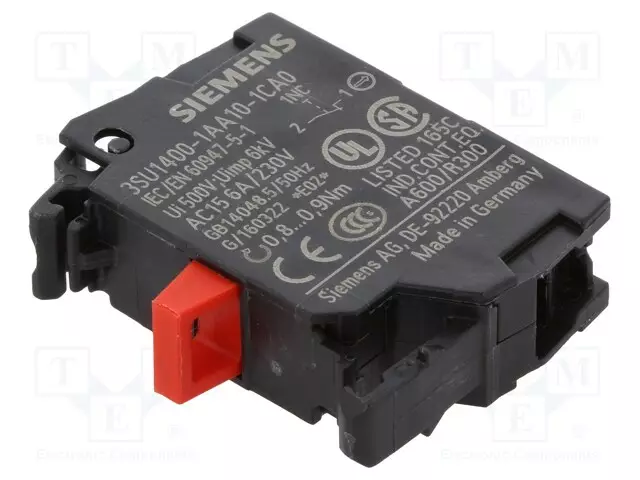 KOSKETINELEMENTTI - 22MM - 3SU1.5 - ETULEVYLLE - RUUVIPURISTIMET - Taulukytkimien lisävarusteet - 3SU1400-1AA10-1CA0 - 1