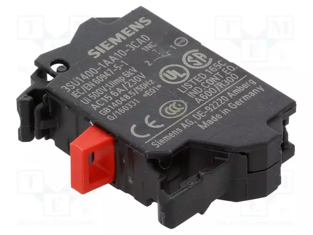 KOSKETINELEMENTTI - 22MM - 3SU1.5 - ETULEVYLLE - JOUSIPURISTIMET - Taulukytkimien lisävarusteet - 3SU1400-1AA10-3CA0 - 1