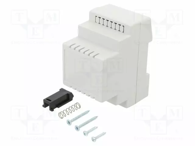 KOTELO: DIN-KISKOLLE - Y: 53MM - X: 91MM - Z: 70MM - ABS - VAALEANHARMAA - DIN kiskokotelot - KM-73G-V0 - 1