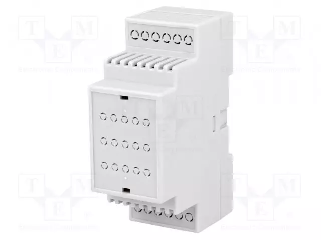 KOTELO: DIN-KISKOLLE - Y: 90MM - X: 35MM - Z: 62MM - ABS - MOD.MÄÄRÄ: 2 - DIN kiskokotelot - CP-23-100 - 1