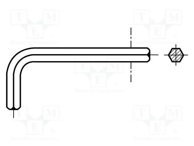 AVAIN: KUUSIOTAPPIAVAIN - HEX 14MM - KOK.PIT: 300MM - DIN 911 - TERÄS - Kuusiokolo- ja TORX avaimet - B14BN1170 - 1