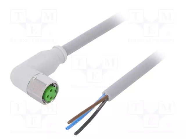 KAAPELI: ANTUREITA/AUTOMATIIKKAA VARTEN - M8 - PIN: 3 - KULMA - 3M - Teollisuus anturikaapelit - 7014-08081-2100300 - 1