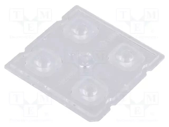 LED-LINSSI - NELIÖMAINEN - LÄPINÄKYVÄ - H: 6,1MM - ULK.KOOT: 50X50MM - Linssit LEDeille - C14680 - 1