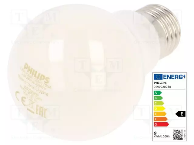 LED LAMPPU - NEUTRAALIVALKOINEN - E27 - 230VAC - 1055LM - P: 8,5W - 4000K - LED lamput - 70561200 - 1