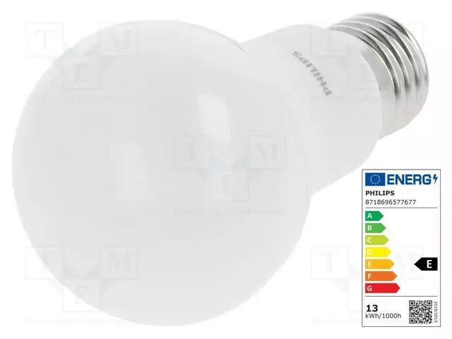 LED LAMPPU - VALKOINEN - E27 - 230VAC - 1521LM - P: 13W - 200° - 3000K - LED lamput - 57767700 - 1