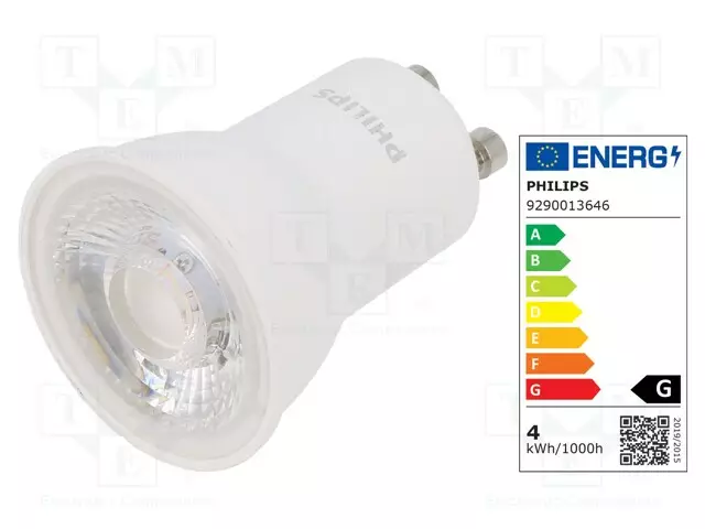 LED LAMPPU - LÄMMIN VALKOINEN - GU10 - 230VAC - 240LM - P: 3,5W - 36° - LED lamput - 77591900 - 1