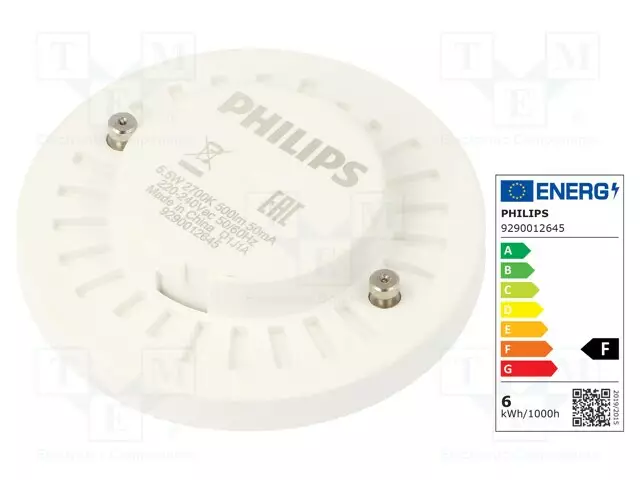 LED LAMPPU - LÄMMIN VALKOINEN - GX53 - 230VAC - 500LM - 5,5W - 2700K - LED lamput - 77371700 - 1