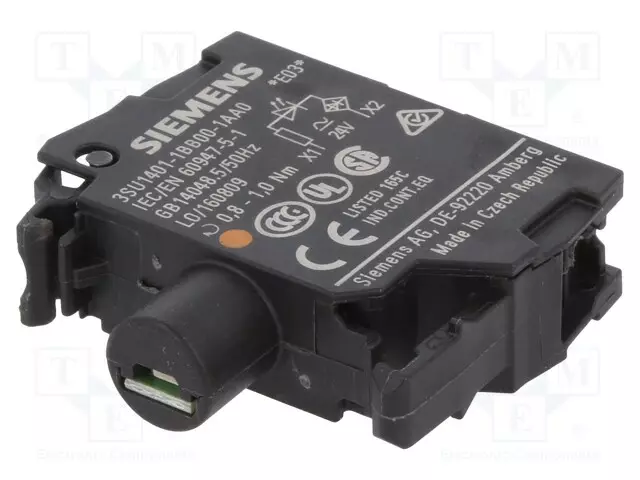 LED MERKKIVALORUNKO - 22MM - 3SU1.5 - VALAISTUS: LED - ETUPUOLI- - Taulukytkimien lisävarusteet - 3SU1401-1BB00-1AA0 - 1