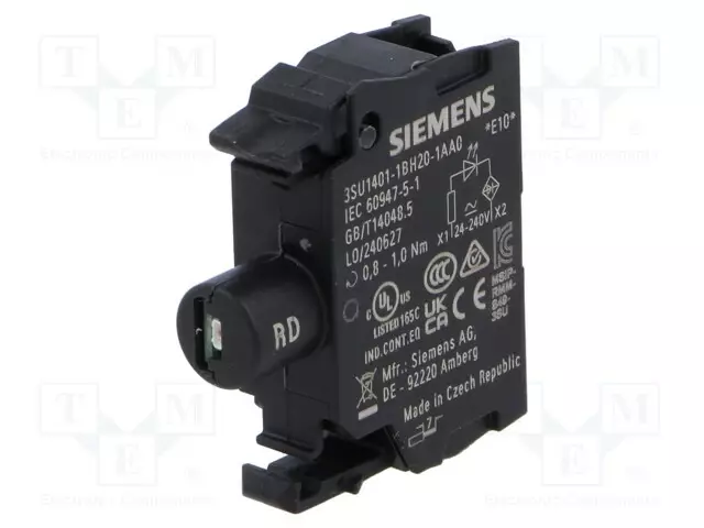 LED MERKKIVALORUNKO - 22MM - 3SU1.5 - VALAISTUS: LED - ETUPUOLI- - Taulukytkimien lisävarusteet - 3SU1401-1BH20-1AA0 - 1